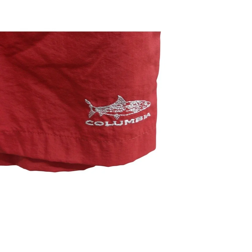 Columbia PFG III Water Shorts Red Mens Nylon Fishing Swim Trunks 6 Inseam/#26518